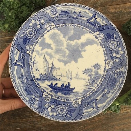 Тарелка Boch Бельгия Navire Лодка