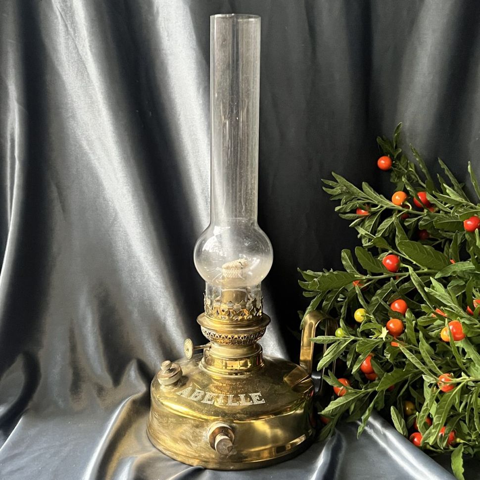 Лампа масляная Abeille 38 см латунь Франция  