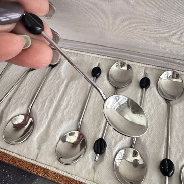 Ложка кофейная мидсенчури Кофе 9 см сталь Франция