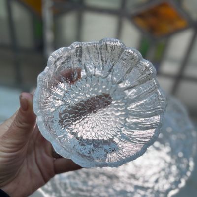 Розетка конфетница Kosta Boda Подсолнух 12 см хрусталь Швеция 