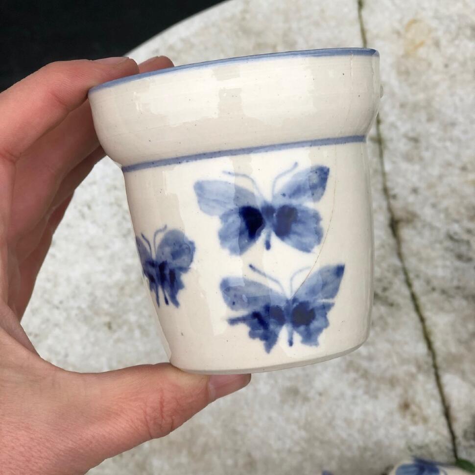 Бокал 200 мл Бабочки керамика