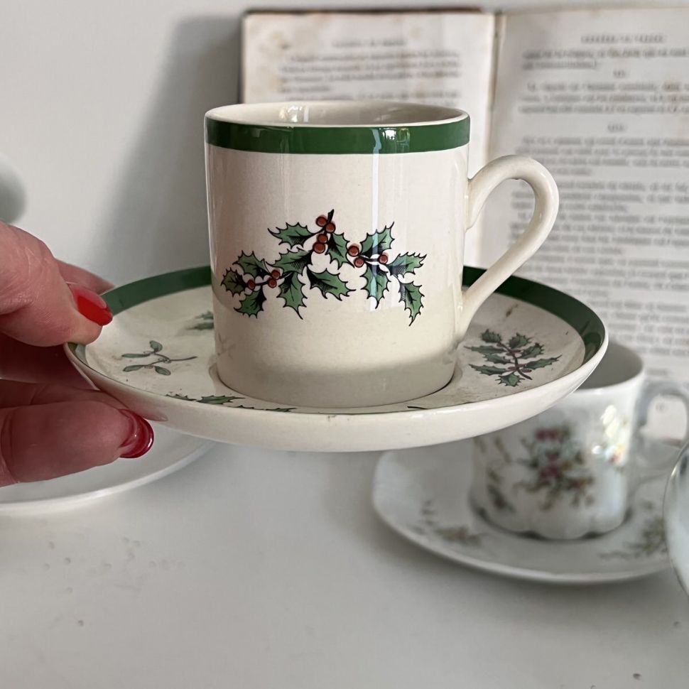 Кофейная пара 110 мл Cristmas Tree Spode Англия