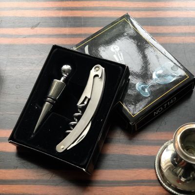 Штопор и пробка, набор 2 шт.