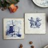Плитка изразец Delft 15х15 см Голландия старинная 