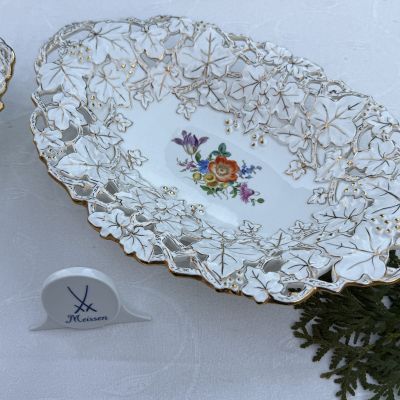 Блюдо Meissen 33 см Мейсенский букет 1984 г Германия