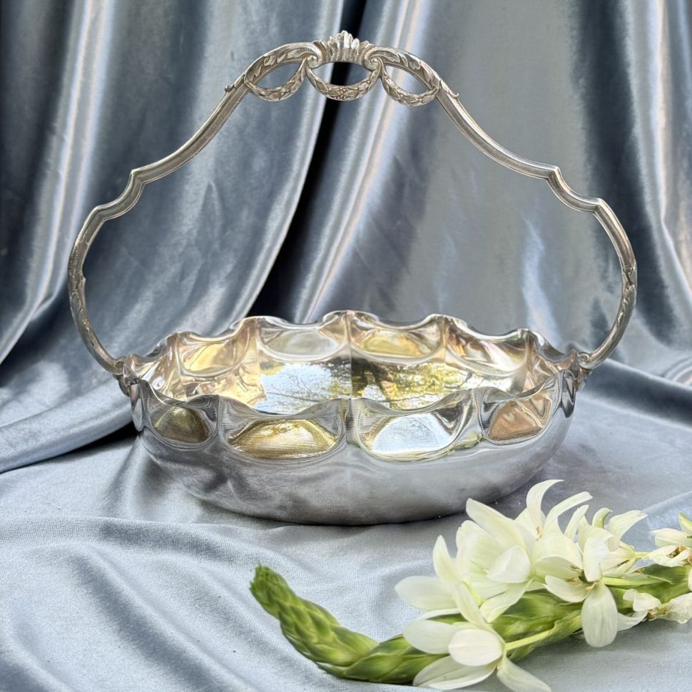 Фруктовница 20 см серебрение Франция 1950 г.г.