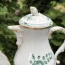 Кофейник чайник Meissen Индийская живопись​ зеленая 1,3 л 1951 г. Германия