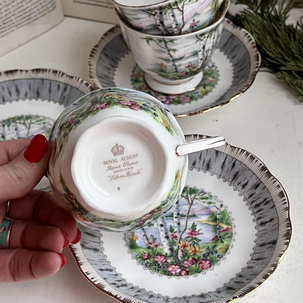 Чайная пара Royal Albert Silver Birch 200 мл Англия