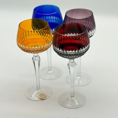 Бокал Lausitzer Kristall набор Арлекин 4 шт. 250 мл цветной хрусталь Германия