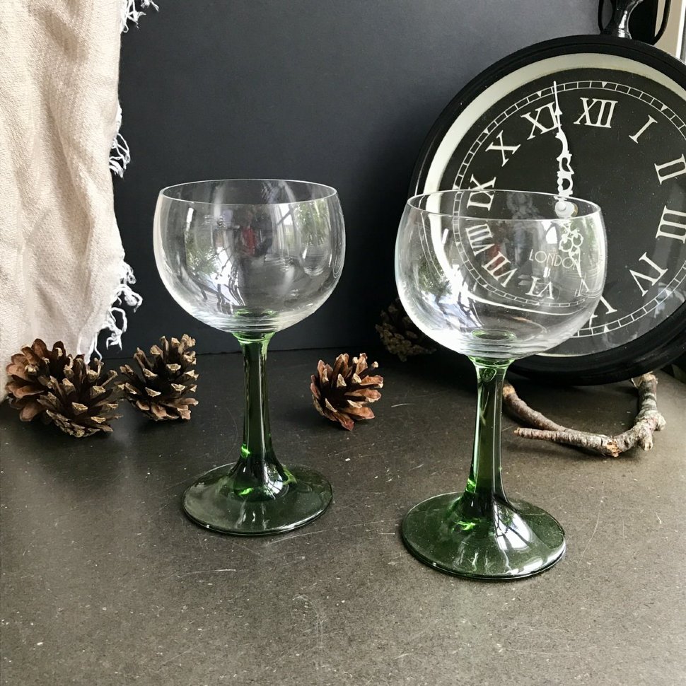 Бокал для вина Luminarc на зеленой ножке хрусталь