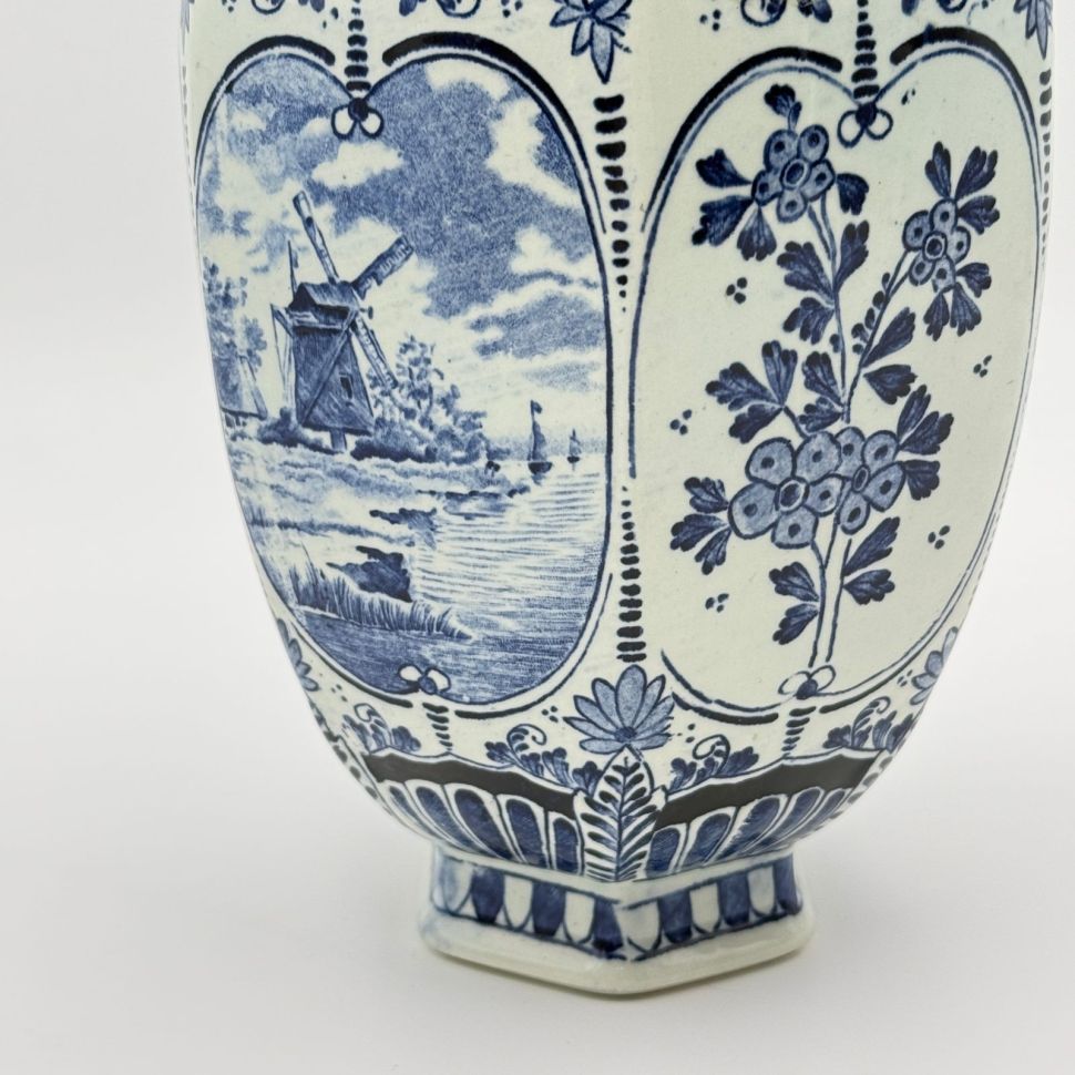 Ваза чайница с крышкой 1910 г Royal Sphinx Delfts 35 см Голландия