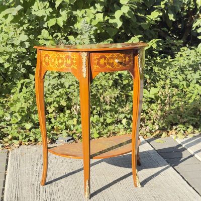 Стол консоль в дворцовом стиле  65х73 см дерево маркетри