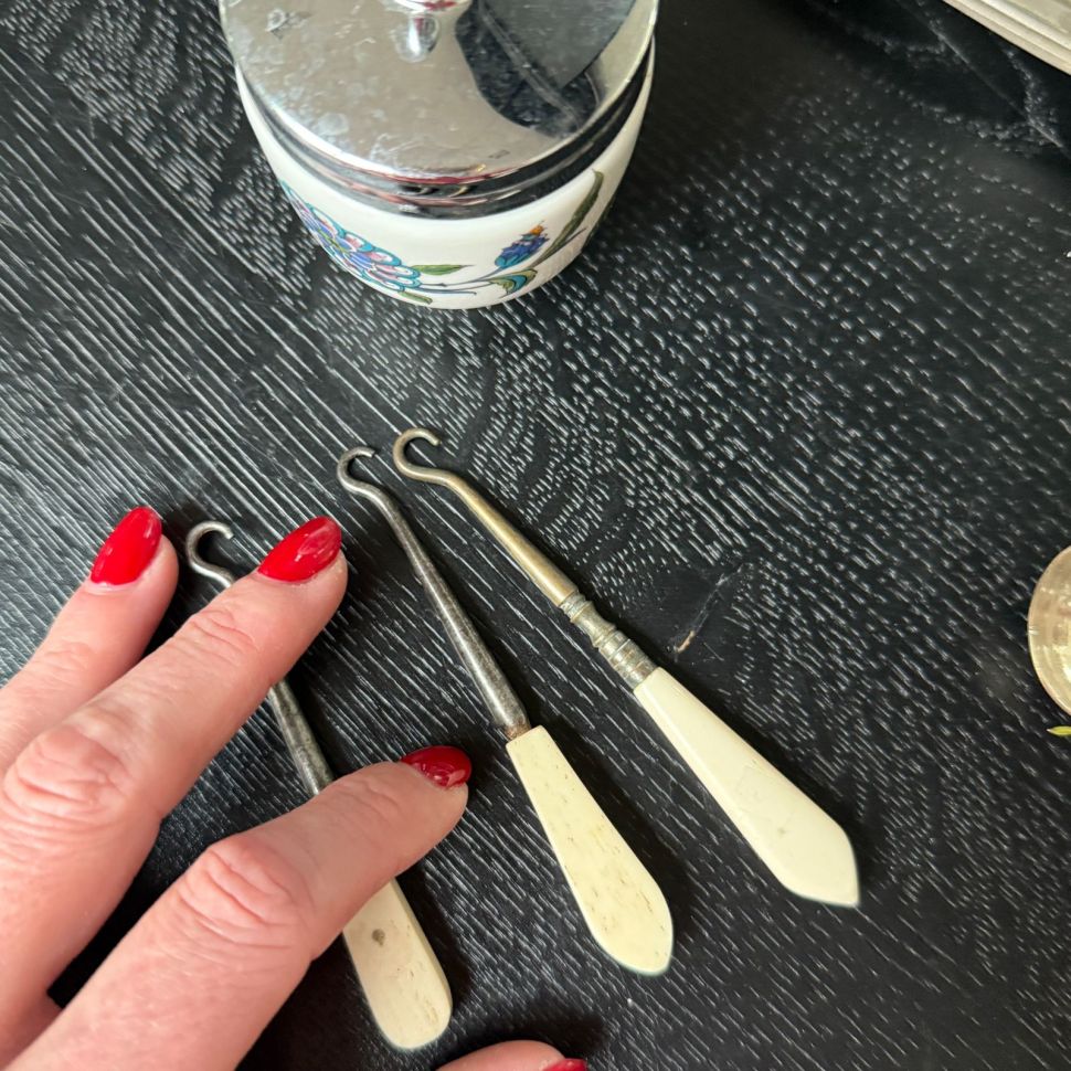 Крючок для кодлера 10 см кость и сталь