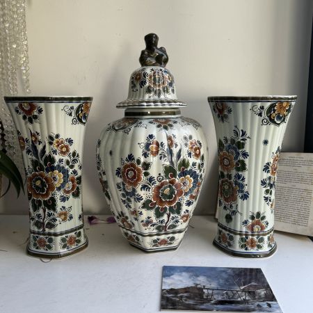 Ваза Delft полихром 30 см керамика Голландия 