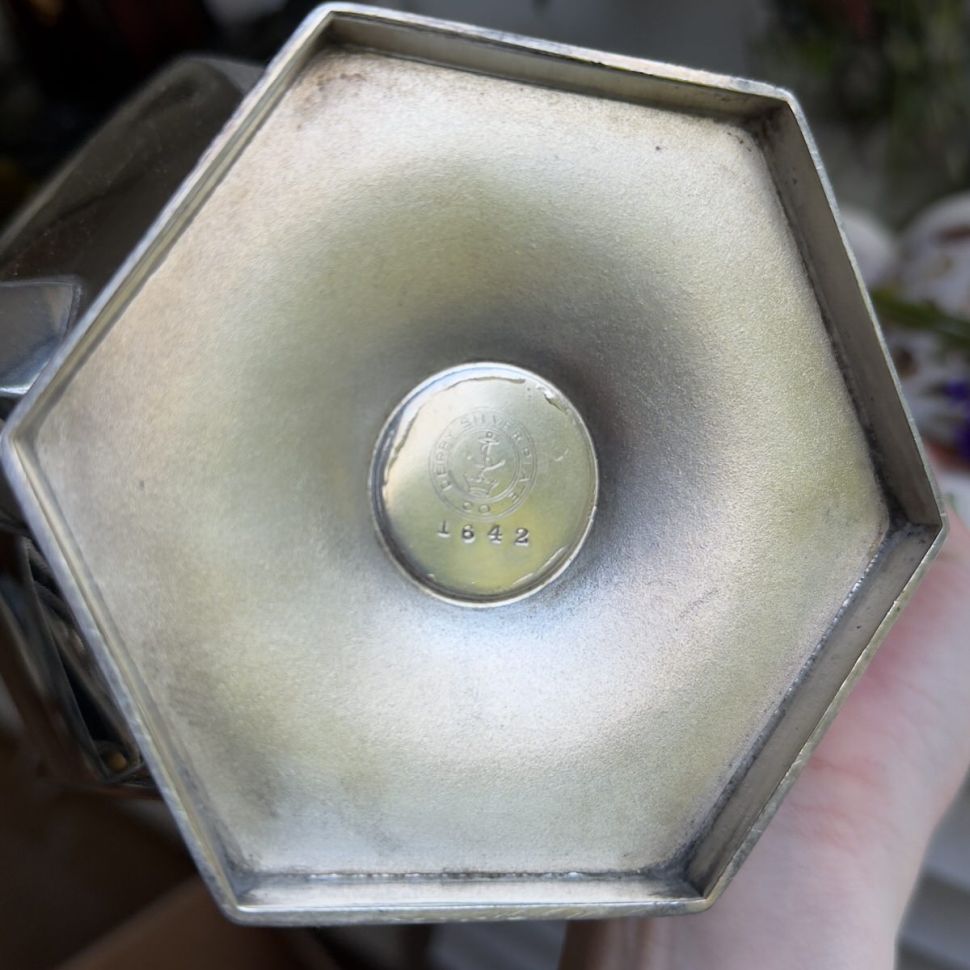 Набор кофейник сахарница молочник DERBY SILVER CO мельхиор серебрение