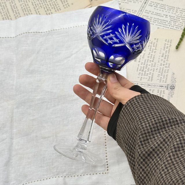 Бокал Anna Hutte синий 250 мл накладной хрусталь Германия