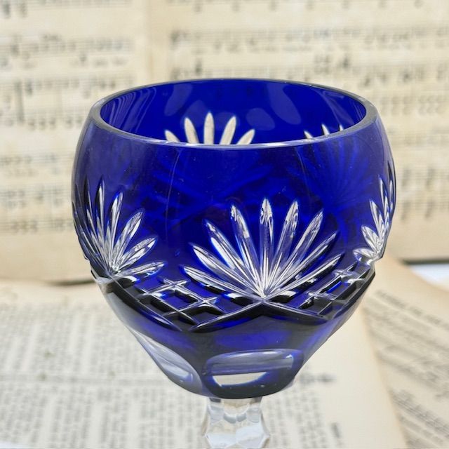 Бокал Anna Hutte синий 250 мл накладной хрусталь Германия