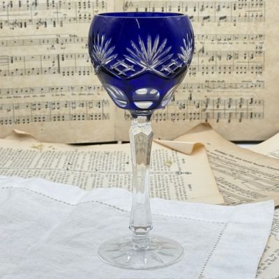 Бокал Anna Hutte синий 250 мл накладной хрусталь Германия