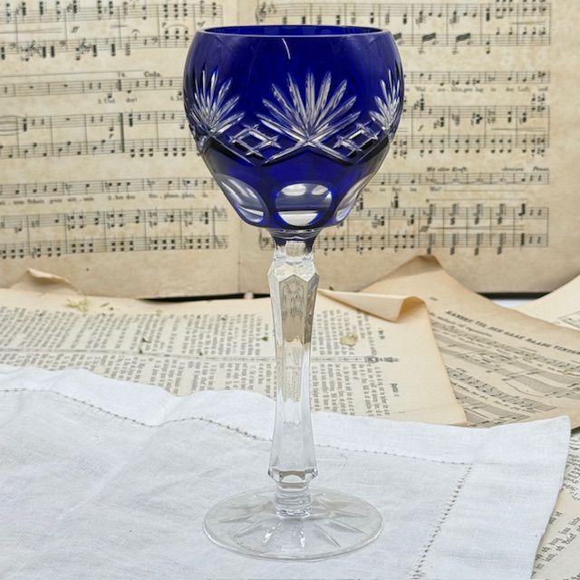 Бокал Anna Hutte синий 250 мл накладной хрусталь Германия