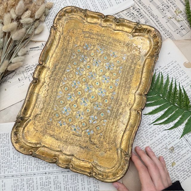 Поднос флорентийский 36х27 см дерево Италия