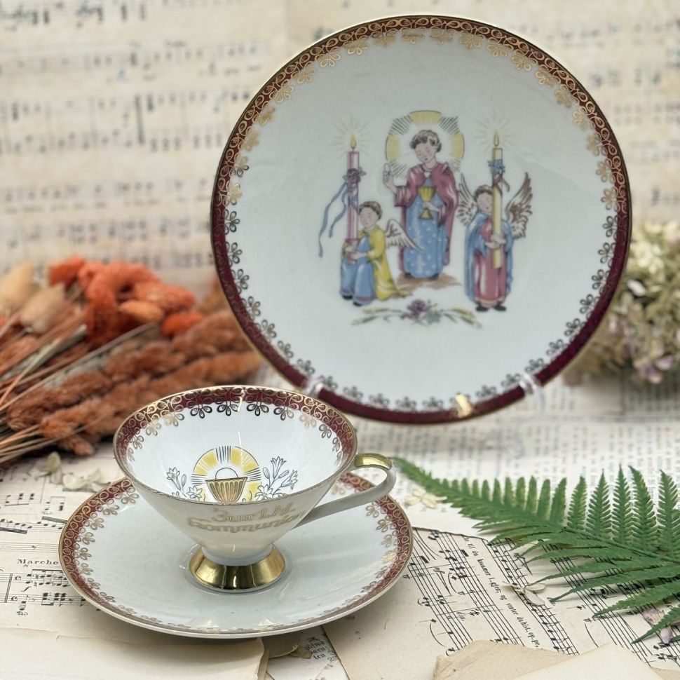 Чайное трио Mitterteich Zur hl. Kommunion 200 мл Германия 