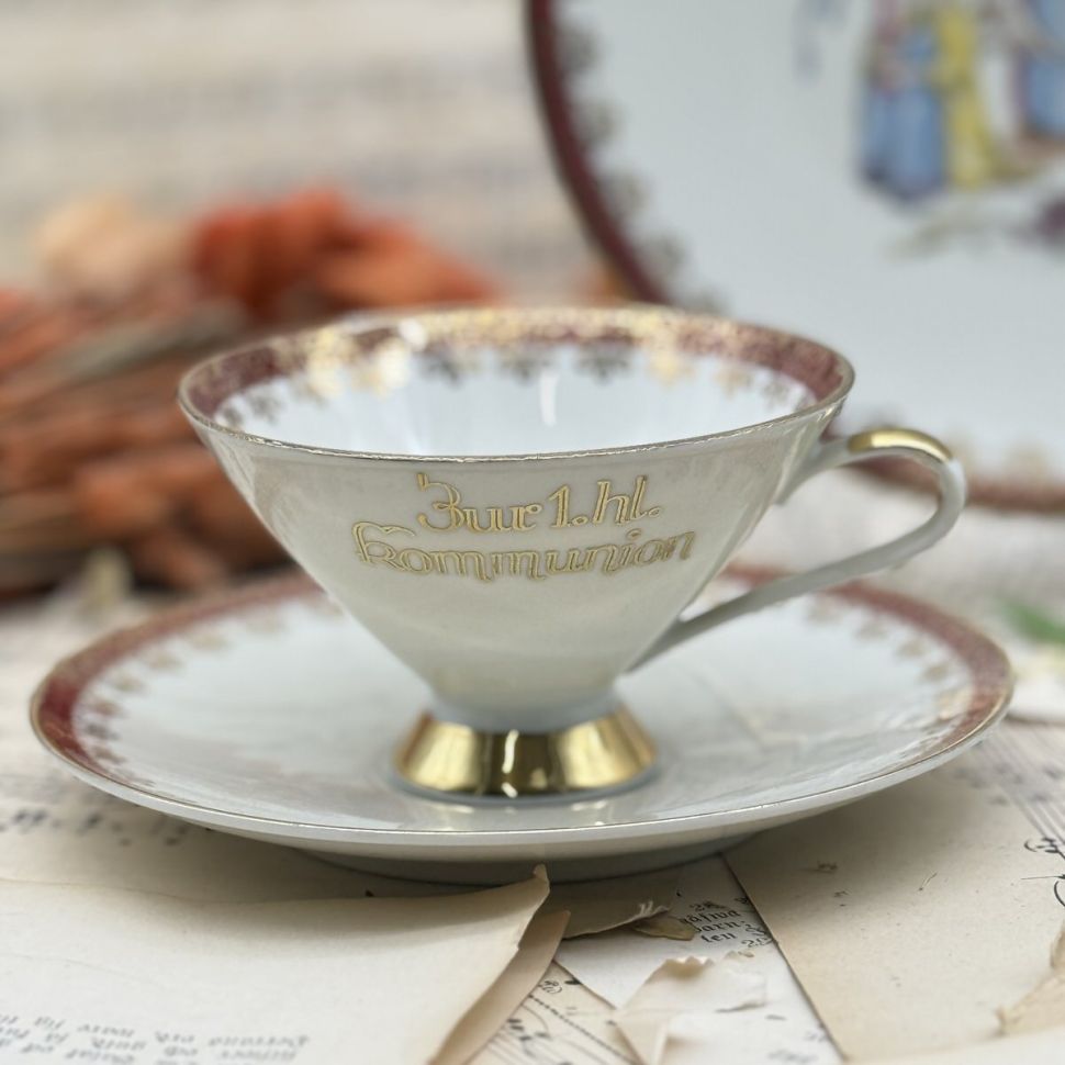 Чайное трио Mitterteich Zur hl. Kommunion 200 мл Германия 