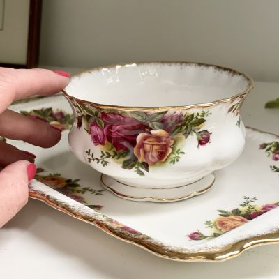 Сахарница Royal Albert Old Country Roses 11 см фарфор Англия