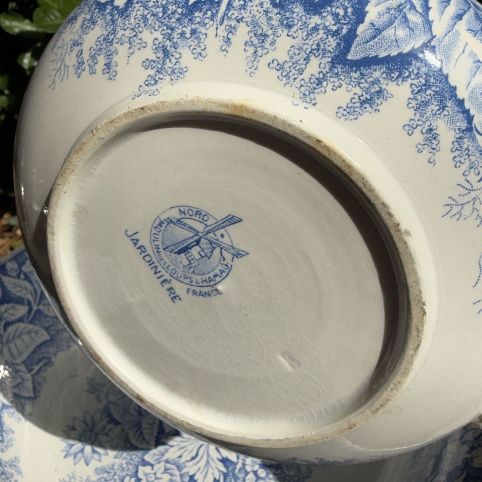 Набор для умывания Jardiniere кувшин и таз Франция 100 лет