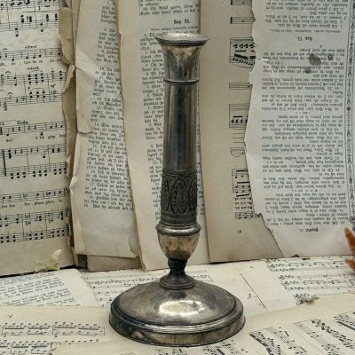 Подсвечник на одну свечу 25 см Франция серебрение