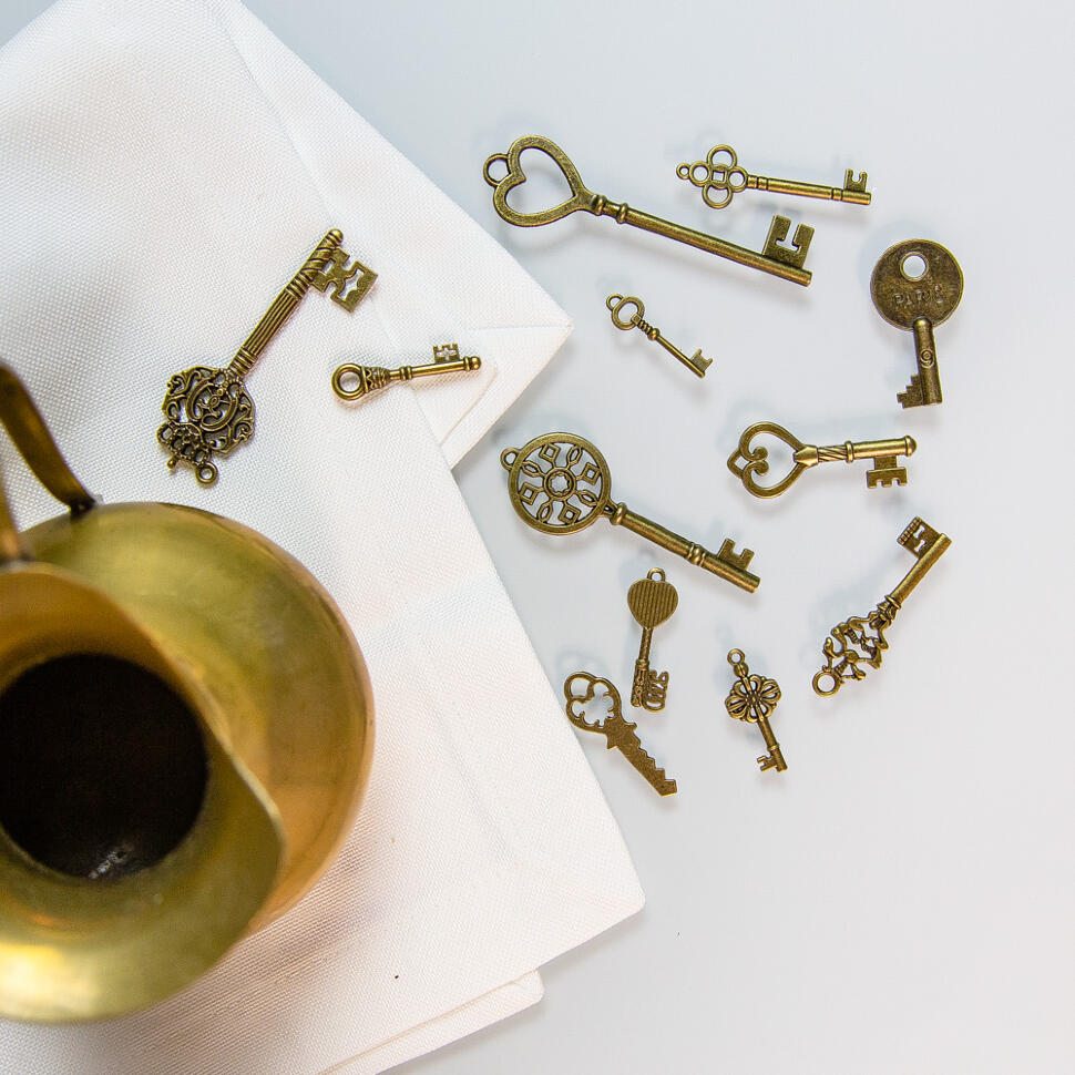 Ключ декоративный набор 12 шт. металл