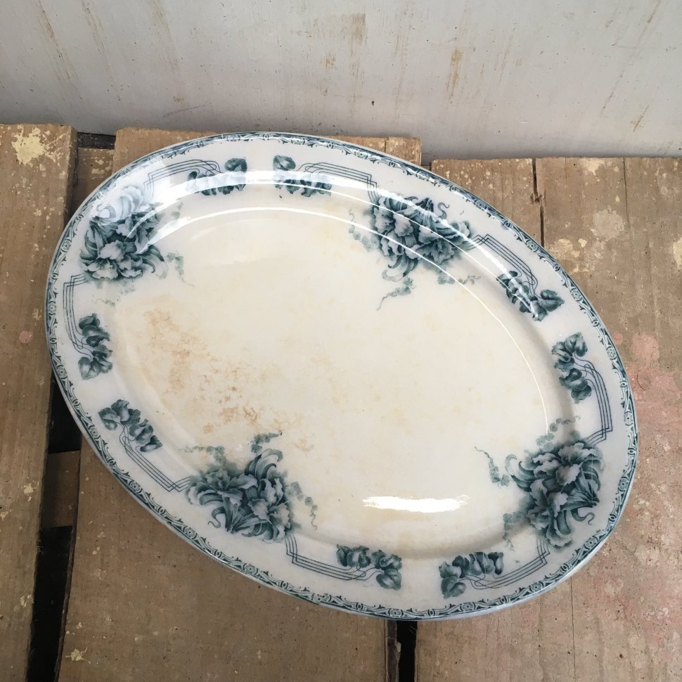 Блюдо овальное большое Göta, Göteborg начало 20 века, Швеция 35 см