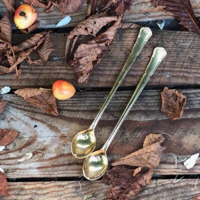 Ложка для латте 17 см золочение 24к