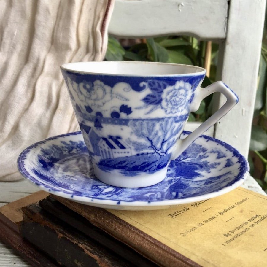 Кофейная пара «Корабли и деревенька»