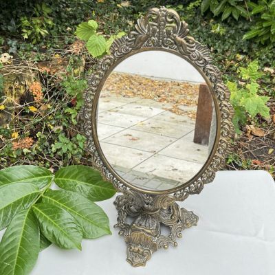 Зеркало настольное в стиле Классицизма 47х31 см бронза  