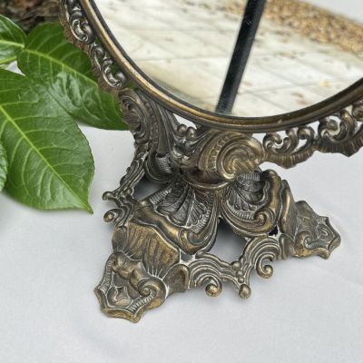 Зеркало настольное в стиле Классицизма 47х31 см бронза  