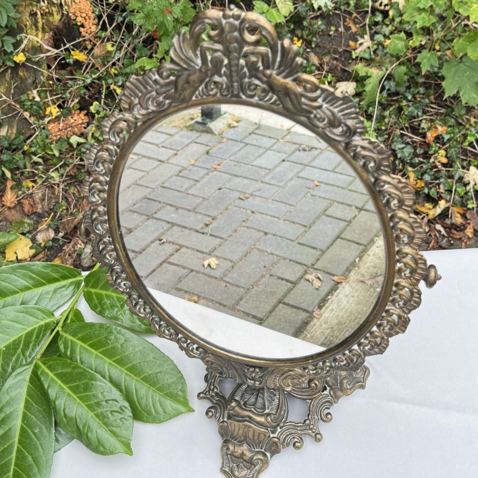 Зеркало настольное в стиле Классицизма 47х31 см бронза  