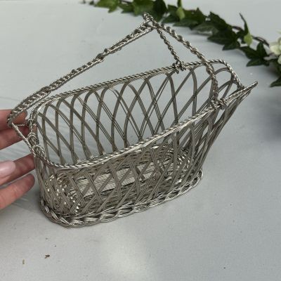 Корзина подставка для бутылки 21 см мельхиор Франция