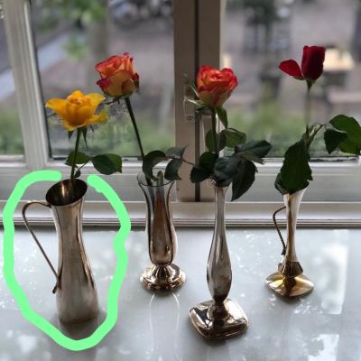 Ваза малая 17 см мельхиор