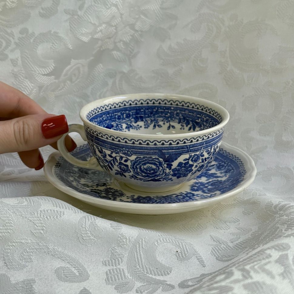 Кофейная пара ВиллеройБох Burgenland синий 180 мл фарфор Германия