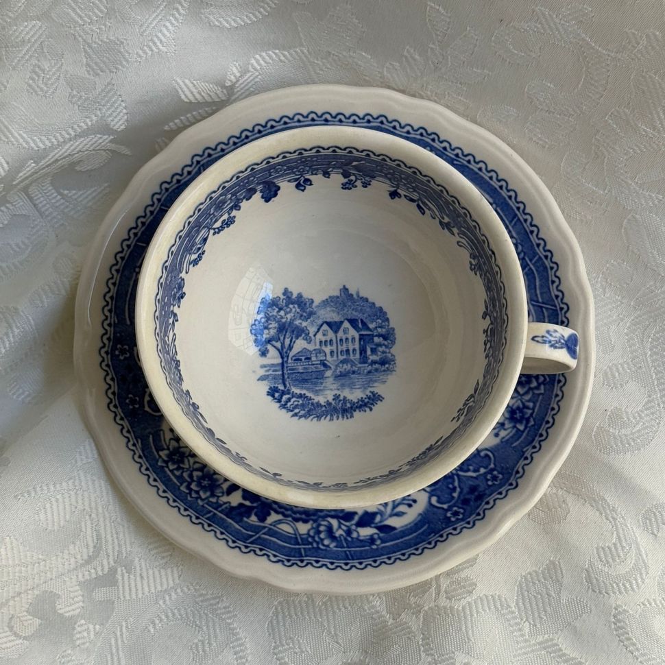 Кофейная пара ВиллеройБох Burgenland синий 180 мл фарфор Германия