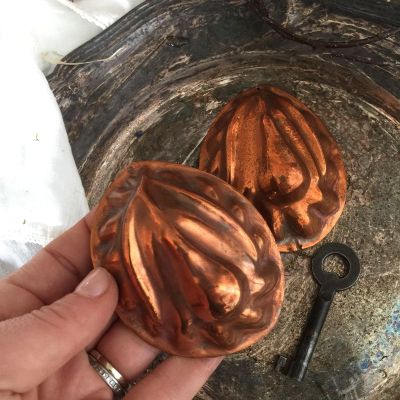 Форма для печенья Груша 10 см медь