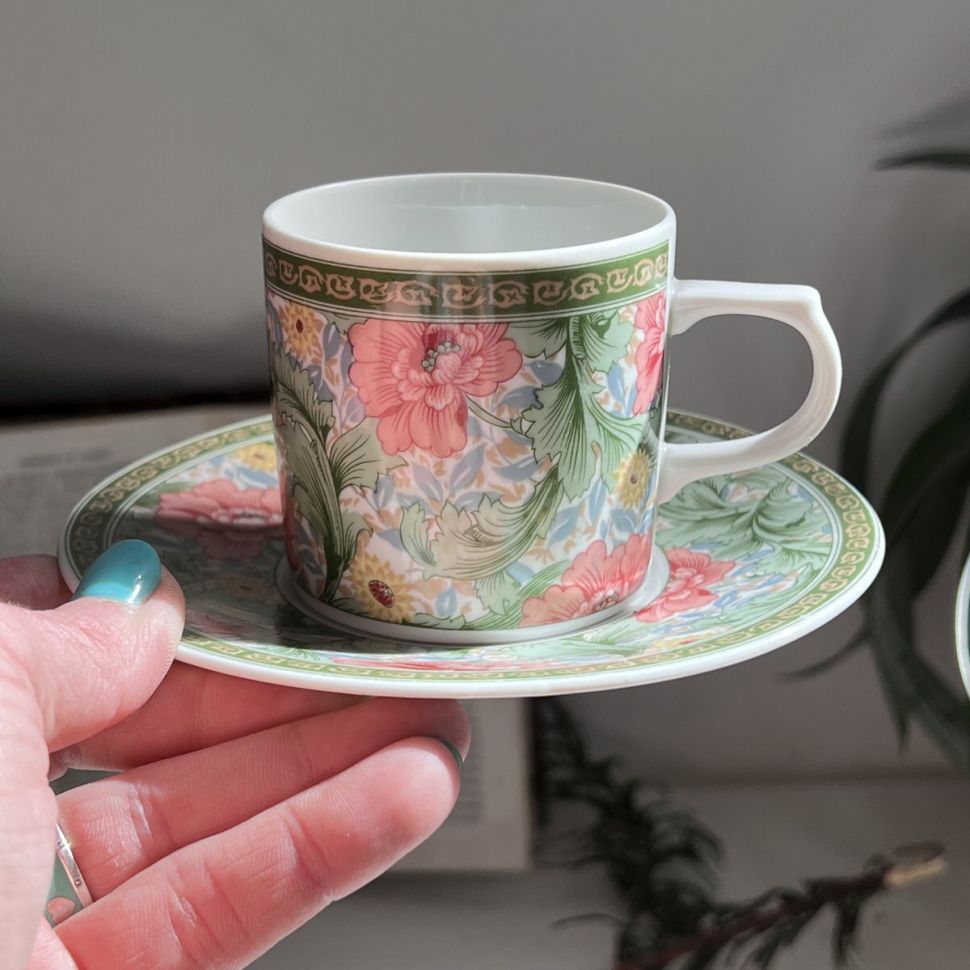 Кофейная пара 150 мл Pink Flower Royal Porcelain