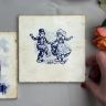 Плитка изразец Delft 15х15 см Голландия старинная  