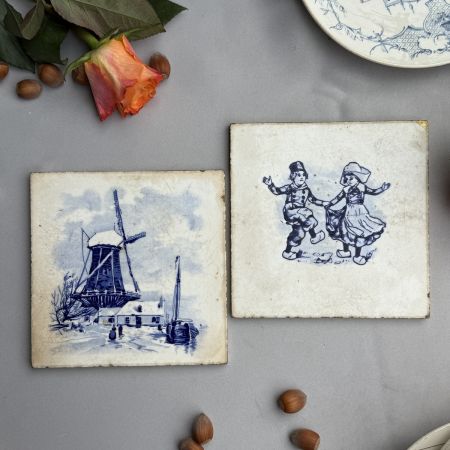 Плитка изразец Delft 15х15 см Голландия старинная  