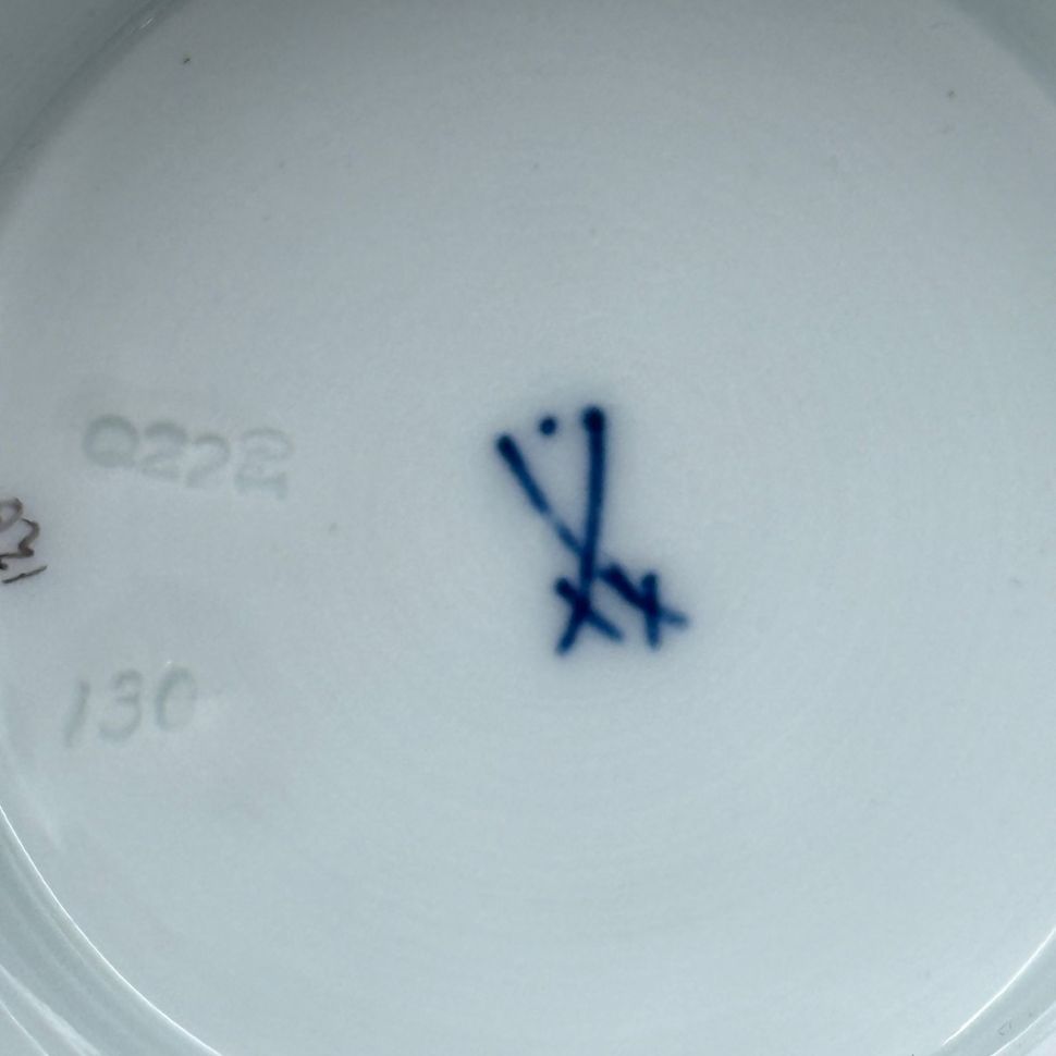 Ваза Meissen 19 см Мейсенский букет 1924-1934 гг Германия ручная роспись