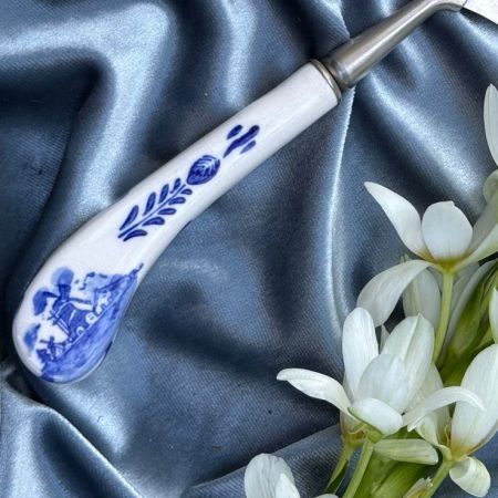 Нож лопатка для сыра Delft 21 см сталь фарфор Голландия