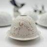 Подсвечник клош Олени 12 см бисквитный фарфор позолота Германия            
