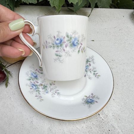 Кофейная пара Royal Albert Blue Blossom 170 мл Англия 