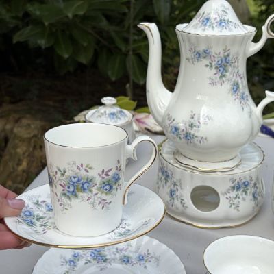 Кофейная пара Royal Albert Blue Blossom 150 мл Англия