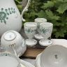Подставка под яйцо Meissen Индийская живопись​ зеленая 1951 г. Германия